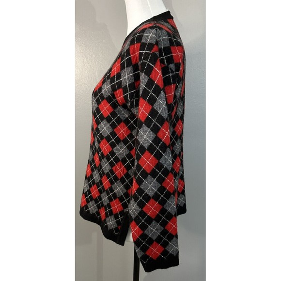 VTG Rafaella 80's Wool Blend Multicolor Argyle Sweater Women’s S Knit Pullover - Picture 2 of 7